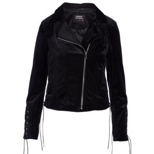 Ashley Velvet Moto Jacket